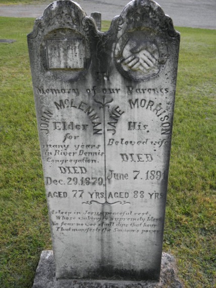 Photo of headstones/John McLennan d1879 hdstn Forbes cem R Denys